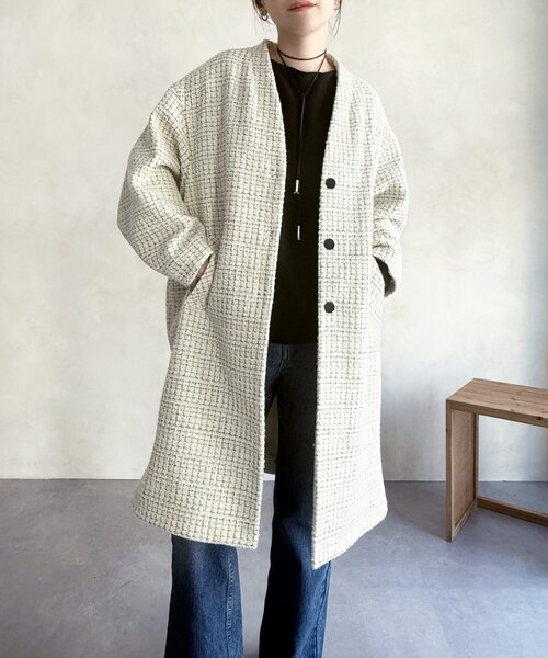 BEARDSLEY（ビアズリー）の「チェックツイードロングコート（その他