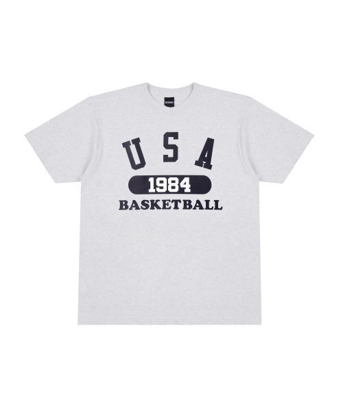 CREAM SODA LAB(クリームソーダラボ)の「ユエスエイバスケットボール 半袖Tシャツ ライトグレー ブラック(Tシャツ/カットソー・メンズ・その他・LARGE/MEDIUM/X-LARGE/XX-LARGE)」の8枚目の写真