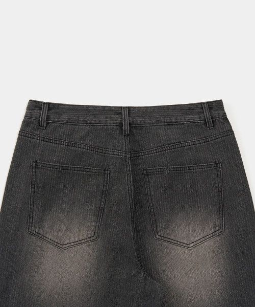 EXCONTAINER(エックスコンテナ)の「コーデュロイワイドデニムパンツ (WASHED GREY)(デニムパンツ・メンズ・その他・LARGE/X-LARGE/SMALL/MEDIUM)」の3枚目の写真