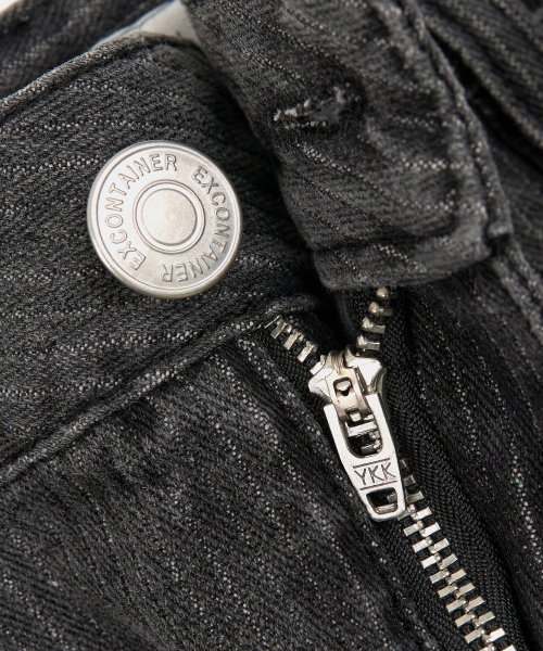 EXCONTAINER(エックスコンテナ)の「コーデュロイワイドデニムパンツ (WASHED GREY)(デニムパンツ・メンズ・その他・LARGE/X-LARGE/SMALL/MEDIUM)」の5枚目の写真