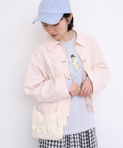 l'atelier du savon(アトリエドサボン)の「●handcraft かぎ針編みのようなミニバッグ(ショルダーバッグ・レディース・オフホワイト/ブラック/レッド・FREE)」の8枚目の写真