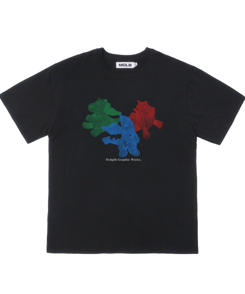 MATCHGLOBE(マッチグローブ)の「スリードラゴンオーバーフィットティー(ブラック)(Tシャツ/カットソー・レディース・その他・FREE)」の1枚目の写真