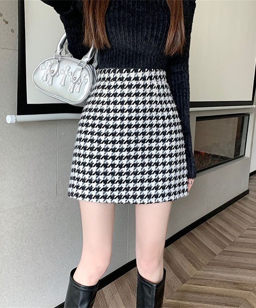 gossip!ロサンゼルス(ゴシップロサンゼルス)の「千鳥チェック 台形ミニスカート(スカート・レディース・ブラウン/ブラック・M/S)」の22枚目の写真