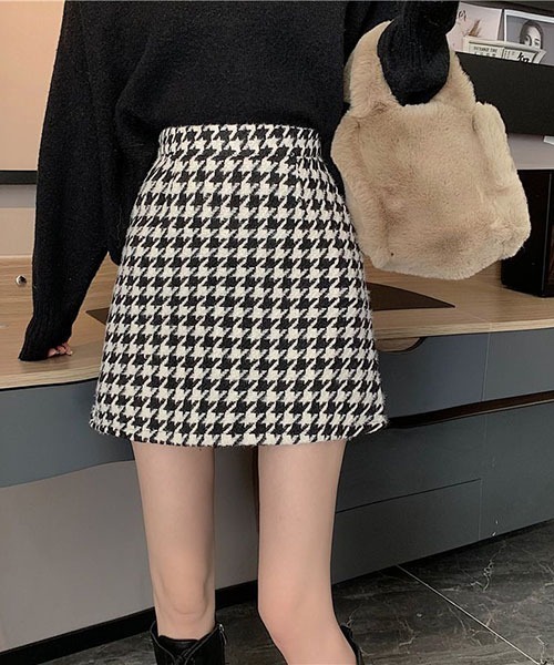 gossip!ロサンゼルス(ゴシップロサンゼルス)の「千鳥チェック 台形ミニスカート(スカート・レディース・ブラウン/ブラック・M/S)」の19枚目の写真