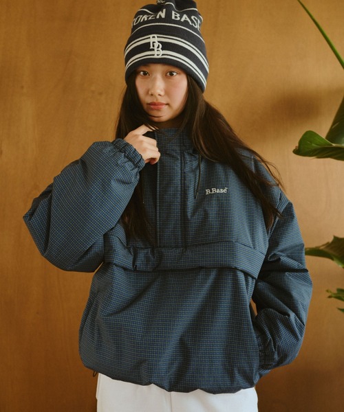 BROKEN BASE（ブロークンベース）の「パデッドナイロンテックアノラック（ナイロンジャケット・メンズ・ベージュ系/バーガンディー/ブルー系/カーキ系/ブラック系/ネイビー系・SMALL/MEDIUM/LARGE）」の9枚目の写真