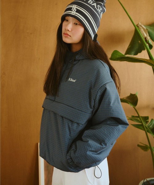 BROKEN BASE（ブロークンベース）の「パデッドナイロンテックアノラック（ナイロンジャケット・メンズ・ベージュ系/バーガンディー/ブルー系/カーキ系/ブラック系/ネイビー系・SMALL/MEDIUM/LARGE）」の13枚目の写真