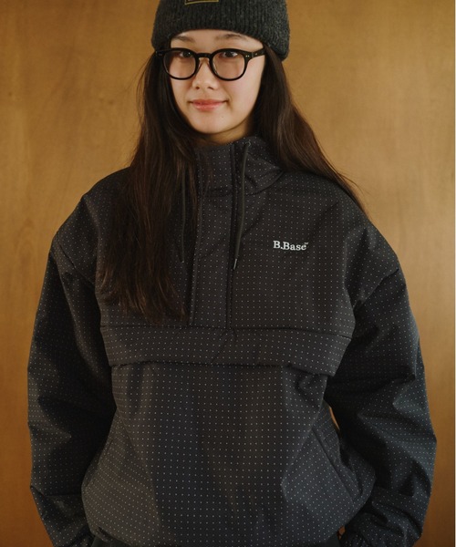 BROKEN BASE パデッドナイロンテックアノラック ネイビー Mサイズ パ