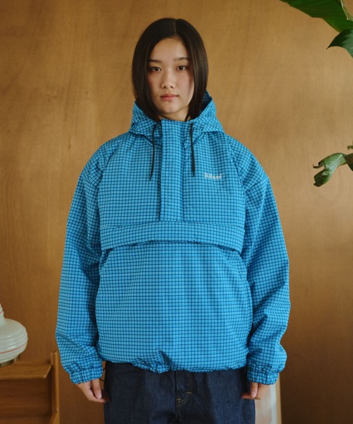 Broken base パデッドナイロンテックアノラック ブルーL パデッドナイロンテックアノラック（ナイロンジャケット）｜BROKEN