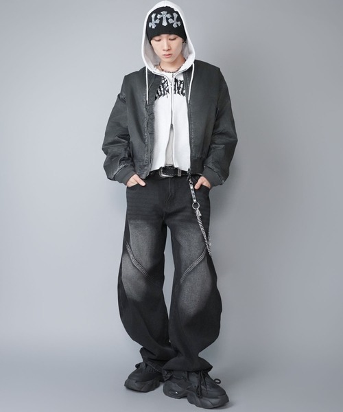 SPINNS（スピンズ）の「シングルニットビーニー/クロススタッズ/ダメージ加工/ユニセックス（ニットキャップ/ビーニー・メンズ・ホワイト/ブラック/グレー・ONESIZE）」の12枚目の写真