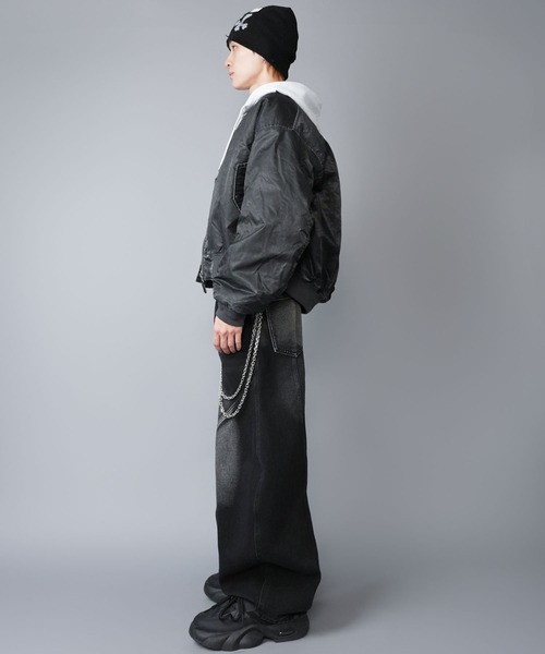 SPINNS（スピンズ）の「シングルニットビーニー/クロススタッズ/ダメージ加工/ユニセックス（ニットキャップ/ビーニー・メンズ・ホワイト/ブラック/グレー・ONESIZE）」の13枚目の写真