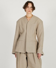 PRANK PROJECT | 【2026Spring Pre-Order】ラウンドショルダーノーカラージャケット / Round Shoulder No-Collar Jacket(ノーカラージャケット)