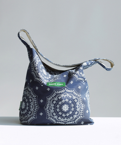 GREEN STUFF(グリーンスタッフ)の「seem full bag 62 - paisley navy(エコバッグ/サブバッグ・レディース・その他・FREE)」の2枚目の写真
