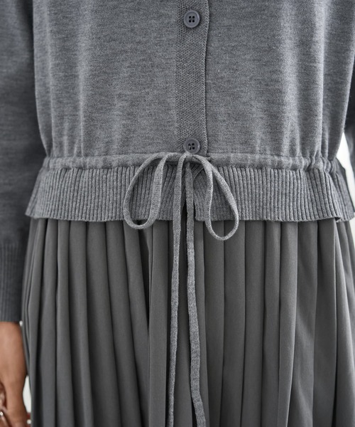 STYLE DELI（スタイルデリ）の「プリーツスカートドッキングワンピース（ワンピース・レディース・ブラック/グレー・FREE）」の12枚目の写真