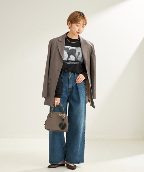 plage（プラージュ）の「《WEB限定追加》MAISON CANAU / メゾン カナウ ROUND BOSTON Sバッグ（ハンドバッグ・レディース・ブラック/グレー・FREE）」の15枚目の写真