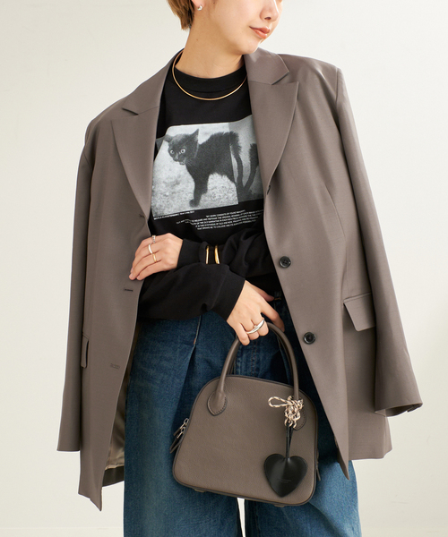 plage（プラージュ）の「《WEB限定追加》MAISON CANAU / メゾン カナウ ROUND BOSTON Sバッグ（ハンドバッグ・レディース・ブラック/グレー・FREE）」の17枚目の写真