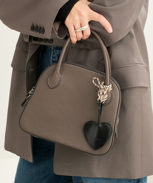 plage（プラージュ）の「《WEB限定追加》MAISON CANAU / メゾン カナウ ROUND BOSTON Sバッグ（ハンドバッグ・レディース・ブラック/グレー・FREE）」の18枚目の写真