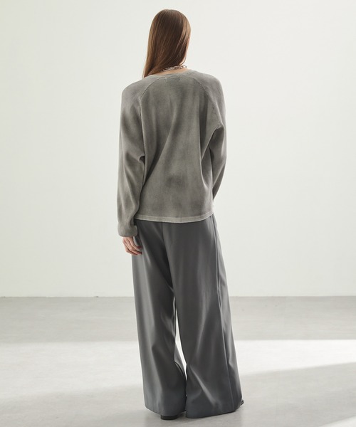 Spielio(シュピーリオ)の「【Spielio】Henley neck thermal cutsew / ヘンリーネックサーマルカットソー(Tシャツ/カットソー・メンズ・ブラック/グレー・L/M/S)」の22枚目の写真