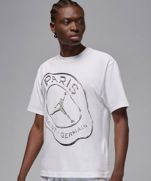 JORDAN BRAND(ジョーダンブランド)の「JORDAN BRAND M J DF PRACTICE TEE PSG / ジョーダン ブランド DF プラクティス S/S Tシャツ PSG / NIKE【SP】(Tシャツ/カットソー・メンズ・ホワイト/ダークグレー・S/M/L/XL/XXL)」の1枚目の写真