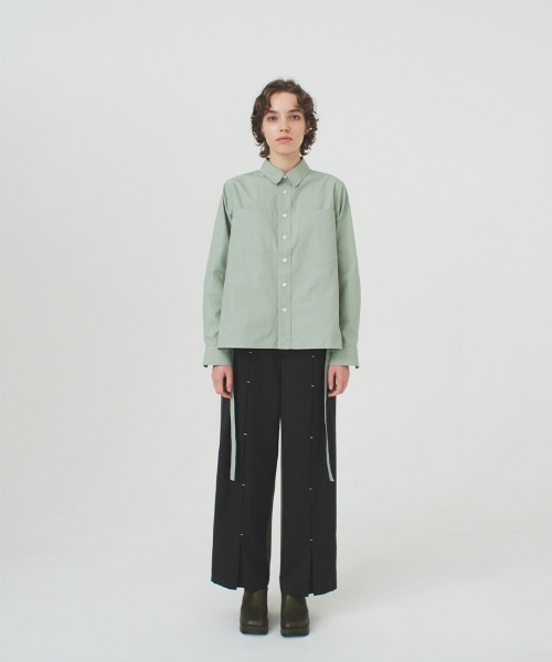 soduk（スドーク）の「【soduk】back tie shirt（シャツ/ブラウス・レディース・ホワイト/グリーン/グレー・ONE SIZE）」の3枚目の写真