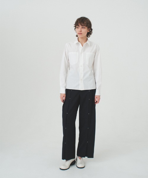 soduk（スドーク）の「【soduk】back tie shirt（シャツ/ブラウス・レディース・ホワイト/グリーン/グレー・ONE SIZE）」の5枚目の写真