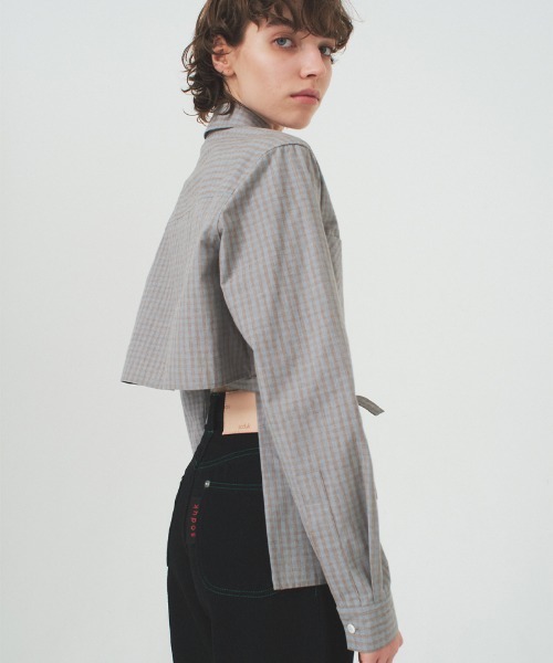 soduk（スドーク）の「【soduk】back tie shirt（シャツ/ブラウス・レディース・ホワイト/グリーン/グレー・ONE SIZE）」の14枚目の写真