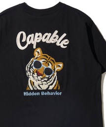 POWER TO THE PEOPLE | 【POWER TO THE PEOPLE】トラ刺繍クルーネックTシャツ(Tシャツ/カットソー)