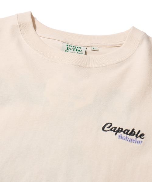 POWER TO THE PEOPLE(パワートゥーザピープル)の「【POWER TO THE PEOPLE】トラ刺繍クルーネックTシャツ(Tシャツ/カットソー・レディース・ブラウン/ブラック/オフホワイト・X-LARGE/LARGE/MEDIUM)」の10枚目の写真