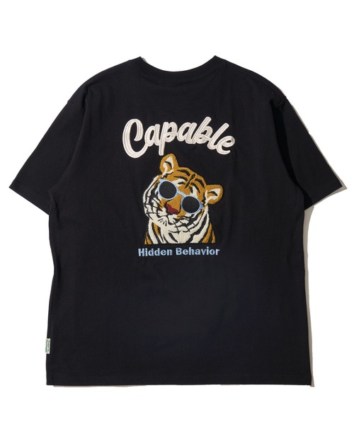 POWER TO THE PEOPLE(パワートゥーザピープル)の「【POWER TO THE PEOPLE】トラ刺繍クルーネックTシャツ(Tシャツ/カットソー・レディース・ブラウン/ブラック/オフホワイト・X-LARGE/LARGE/MEDIUM)」の7枚目の写真