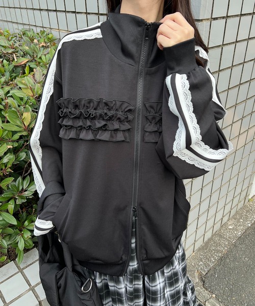 フリルギャザートラックジャケット（ジャージ）｜WC（ダブル シー）の