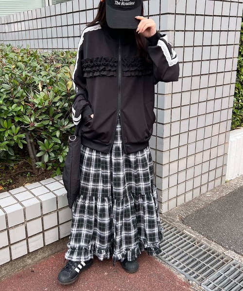 フリルギャザートラックジャケット（ジャージ）｜WC（ダブル シー）の