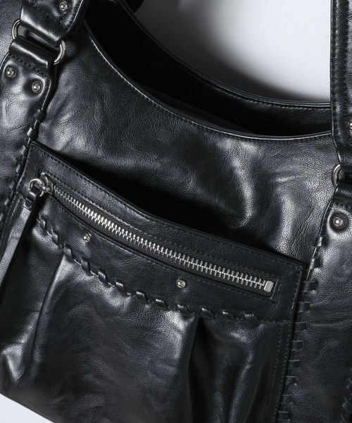 JEANASIS（ジーナシス）の「アンティークスタッズトートBAG/643898（トートバッグ・レディース・オフホワイト/ブラウン/ブラック・FREE）」の8枚目の写真