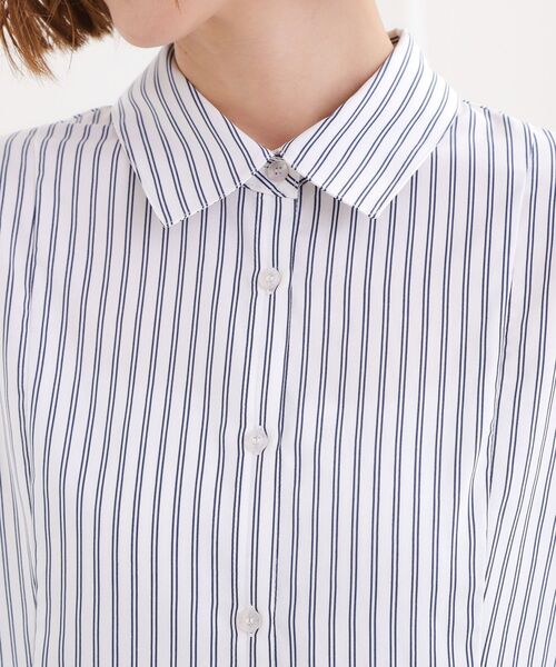 grove（グローブ）の「【体型カバー】一枚でもレイヤードでも、ペプラムフレアシャツ（シャツ/ブラウス・レディース・ブルー系7/ホワイト系5/ピンク系3・02/03/05/04/01）」の5枚目の写真