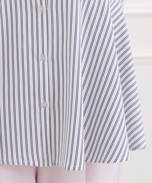 grove（グローブ）の「【体型カバー】一枚でもレイヤードでも、ペプラムフレアシャツ（シャツ/ブラウス・レディース・ブルー系7/ホワイト系5/ピンク系3・02/03/05/04/01）」の7枚目の写真