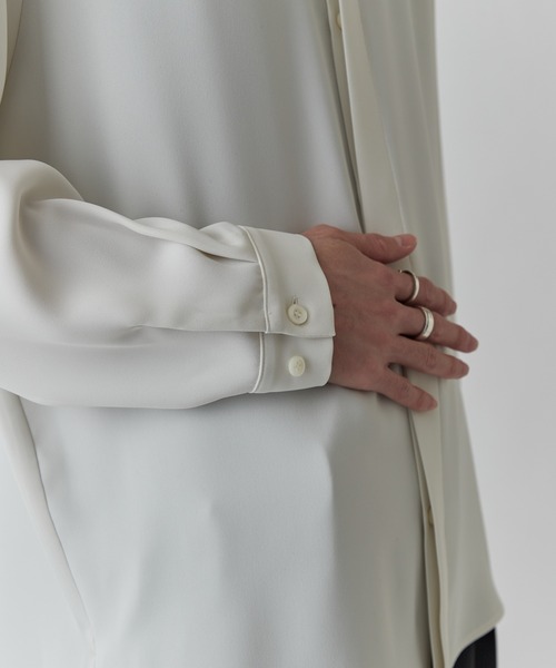 Lui's（ルイス）の「ソフトタッチベーシックシャツ（シャツ/ブラウス・メンズ・ホワイト/ブラック/ネイビー・S/M）」の10枚目の写真