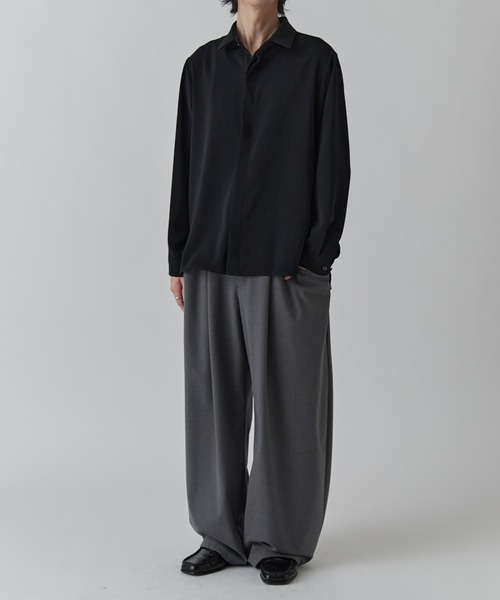 Lui's（ルイス）の「ソフトタッチベーシックシャツ（シャツ/ブラウス・メンズ・ホワイト/ブラック/ネイビー・S/M）」の17枚目の写真