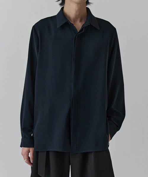 Lui's（ルイス）の「ソフトタッチベーシックシャツ（シャツ/ブラウス・メンズ・ホワイト/ブラック/ネイビー・S/M）」の18枚目の写真