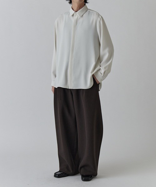 Lui's（ルイス）の「ソフトタッチベーシックシャツ（シャツ/ブラウス・メンズ・ホワイト/ブラック/ネイビー・S/M）」の22枚目の写真