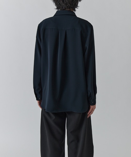 Lui's（ルイス）の「ソフトタッチベーシックシャツ（シャツ/ブラウス・メンズ・ホワイト/ブラック/ネイビー・M/S）」の10枚目の写真