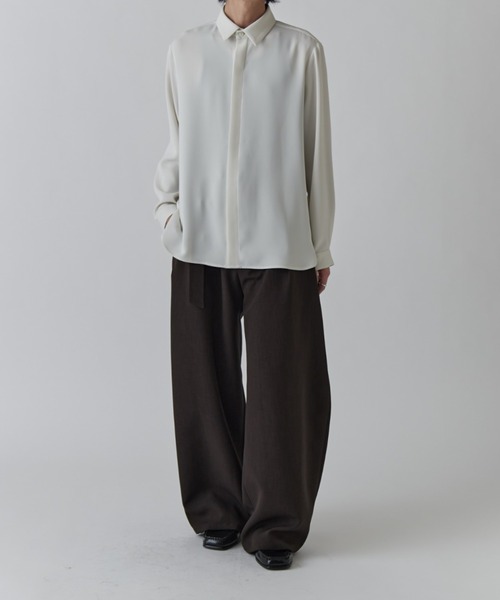 Lui's（ルイス）の「ソフトタッチベーシックシャツ（シャツ/ブラウス・メンズ・ホワイト/ブラック/ネイビー・M/S）」の18枚目の写真