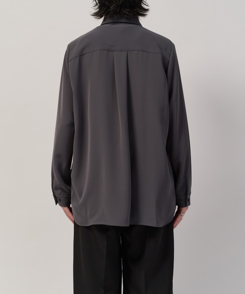Lui's(ルイス)の「ソフトタッチベーシックシャツ(シャツ/ブラウス・メンズ・ホワイト/ブラック/ネイビー/チャコールグレー/サックスブルー・M/S)」の12枚目の写真
