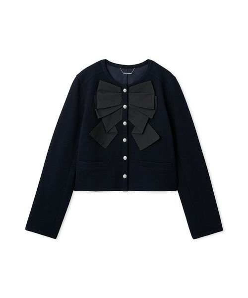 CELFORD（セルフォード）の「リボンデザインジャケット（テーラードジャケット・レディース・ピンクベージュ/マルチ/ダークネイビー・36/38）」の18枚目の写真