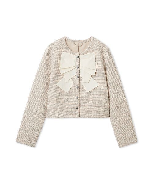 CELFORD（セルフォード）の「リボンデザインジャケット（テーラードジャケット・レディース・ピンクベージュ/マルチ/ダークネイビー・36/38）」の19枚目の写真