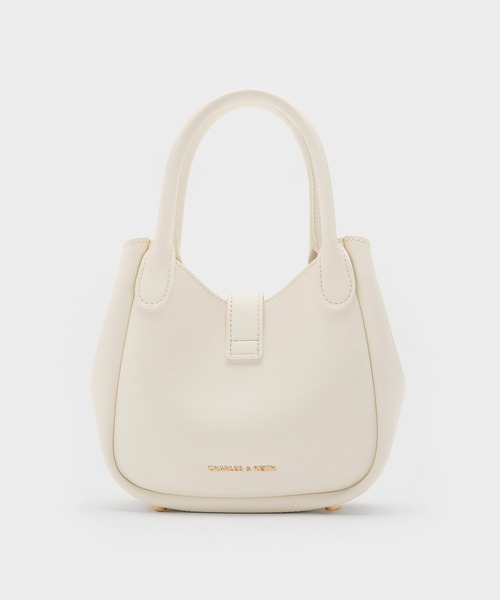 CHARLES & KEITH（チャールズ & キース）の「Agatha アガサ チェーンアクセントバケットバッグ（トートバッグ・レディース・ブラック/チョコ/クリーム・S）」の9枚目の写真