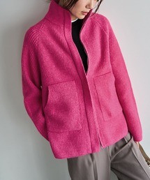STYLE DELI（スタイルデリ）の「ダブルジップスタンドネックニットジャケット（その他アウター）」
