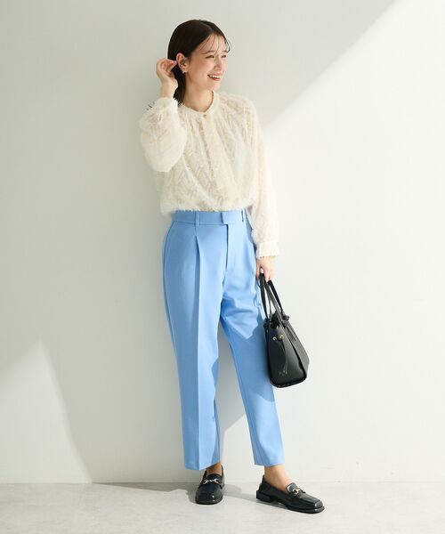 Green　Parks（グリーンパークス）の「O.フサフサ2wayボウタイブラウス（シャツ/ブラウス・レディース・ブラック/オフホワイト・FREE）」の3枚目の写真