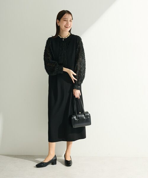 Green　Parks（グリーンパークス）の「O.フサフサ2wayボウタイブラウス（シャツ/ブラウス・レディース・ブラック/オフホワイト・FREE）」の12枚目の写真