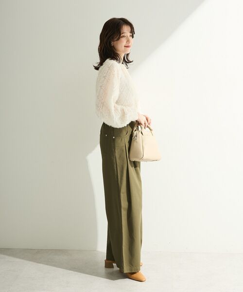 Green　Parks（グリーンパークス）の「O.フサフサ2wayボウタイブラウス（シャツ/ブラウス・レディース・ブラック/オフホワイト・FREE）」の20枚目の写真