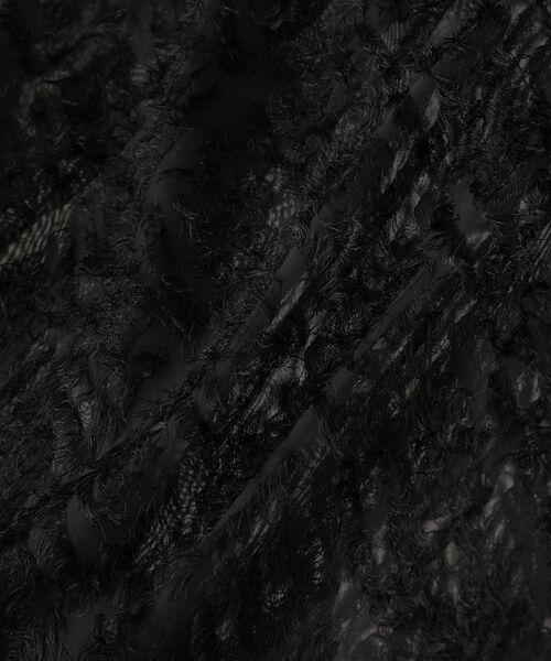 Green Parks(グリーンパークス)の「O.フサフサ2wayボウタイブラウス(シャツ/ブラウス・レディース・ブラック/オフホワイト・FREE)」の4枚目の写真
