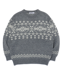 RAYFIKERS（レイフィカース）の「ノルディックスノーフレークニット MP4SU840_MELANGE GREY（ニット/セーター）」