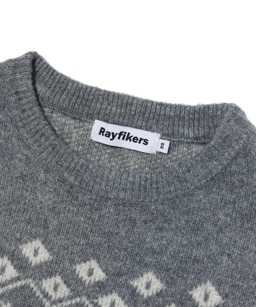 RAYFIKERS(レイフィカース)の「ノルディックスノーフレークニット MP4SU840_MELANGE GREY(ニット/セーター・メンズ・その他・90/100)」の3枚目の写真